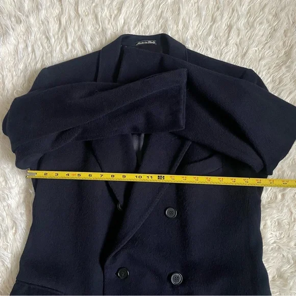 Giorgio Armani men Navy Blue + 80%Wool 20% Cashmere Coat, Sz 38 Italy - Picture 13 of 15